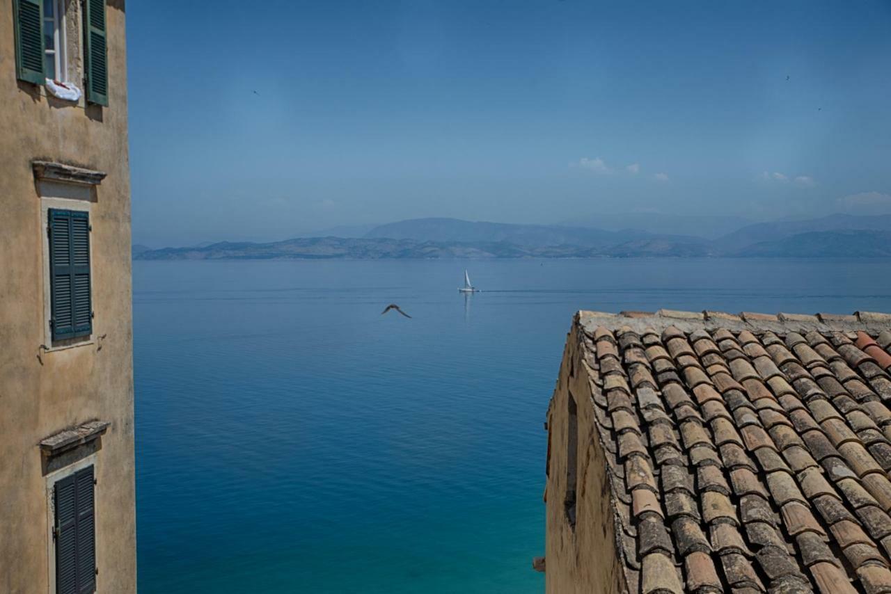 Serene Sea View Apartment In Corfu Old Town Eksteriør bilde
