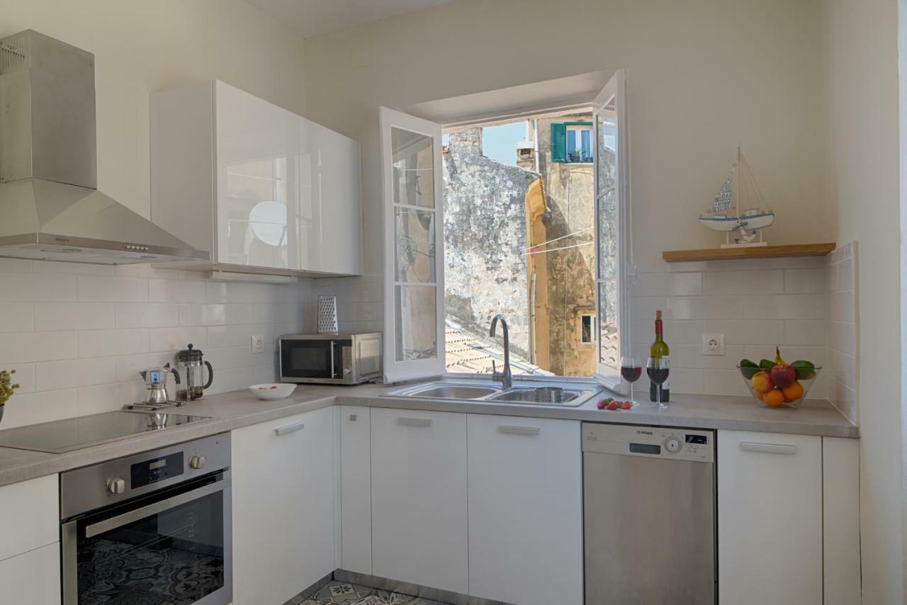 Serene Sea View Apartment In Corfu Old Town Eksteriør bilde